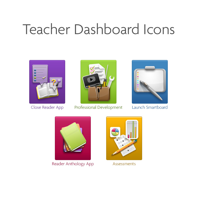 Teacher Dashboard App Icons