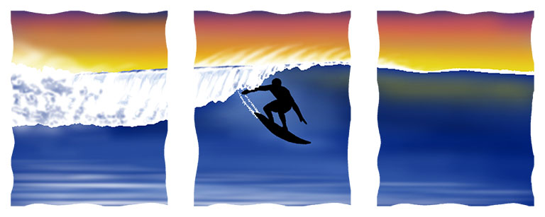 Silhouette Surfing Design