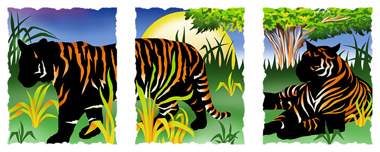 Silhouette Tigers Design