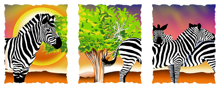 Silhouette Zebras Design